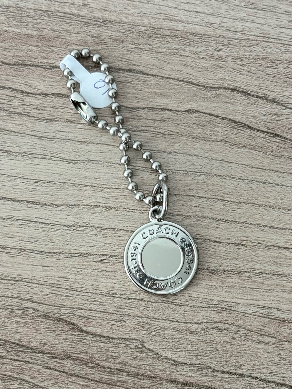 Coach Coin Medallion Silver bag charm FOB  Keychain